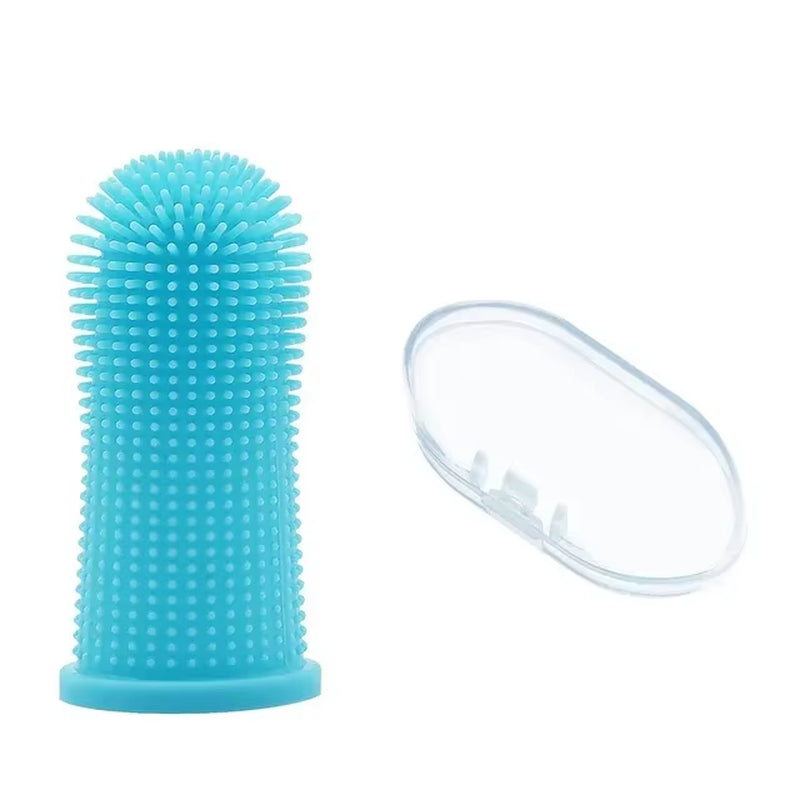 Dog Super Soft Pet Finger Toothbrush Teeth Cleaning Breath Care Nontoxic Silicone Tooth Brush Cat Dog Toothbrush Pet Products